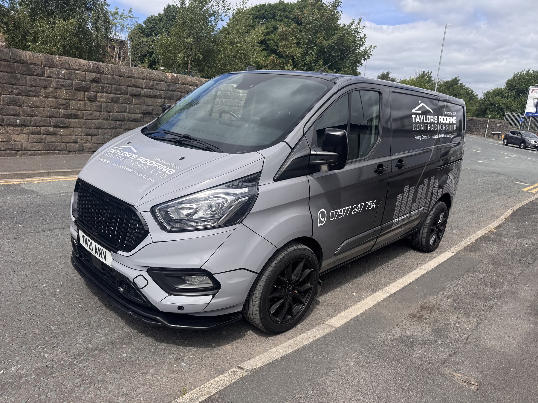 Taylors Roofing branded commercial van